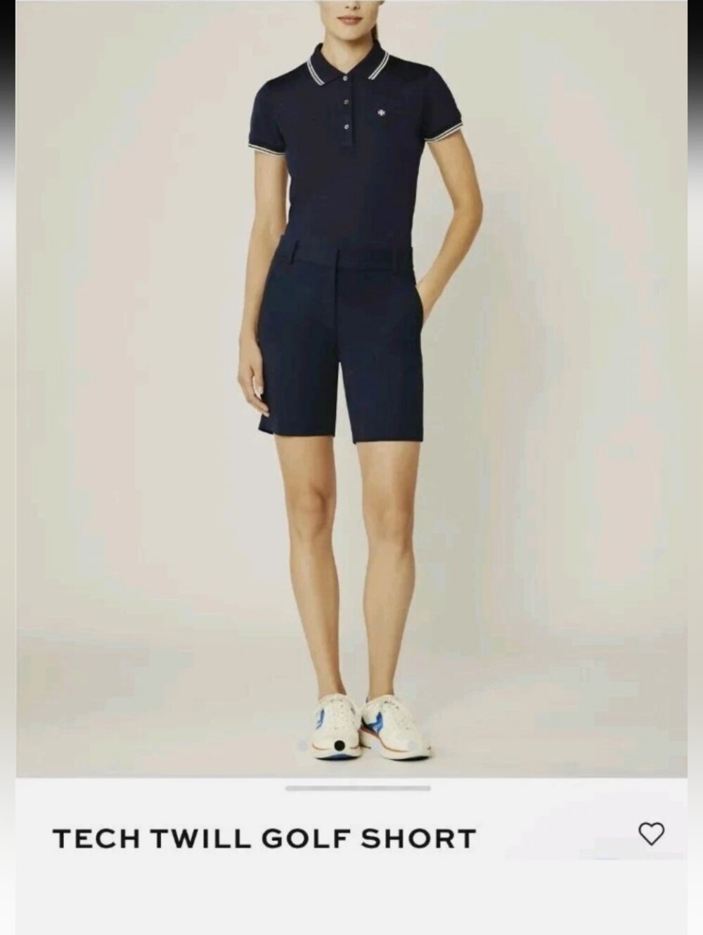 Tory Burch Tech Twill Golf Shorts Navy Blue Size 4